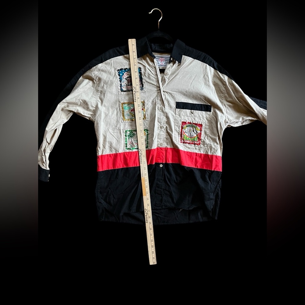 90’s Fixation Multicolor Patchwork Button Down - image 8